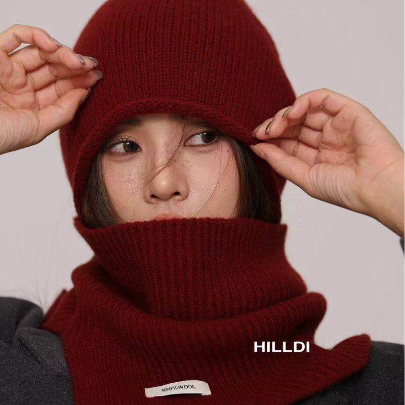 堆堆帽秋冬季100%纯羊毛帽子针织坐月子帽2025新款男女款包头冷帽