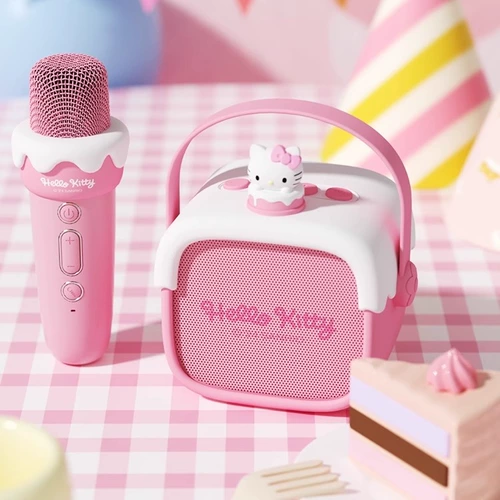 NOOWERE Hello Kitty, hello kitty, кремовый микрофон, bluetooth, подарок на день рождения