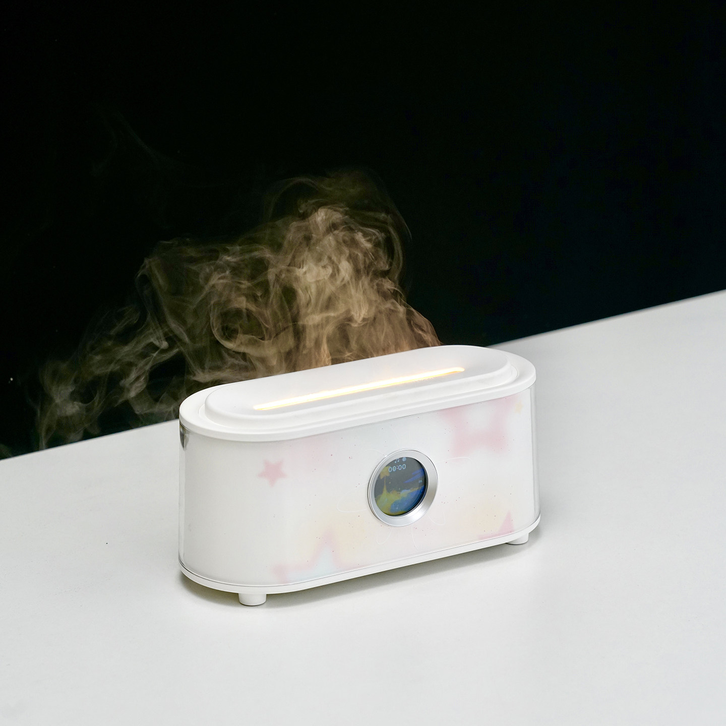 NOOWERE火焰香薰加湿器蓝牙音响桌面空气雾化氛围灯生日毕业礼物