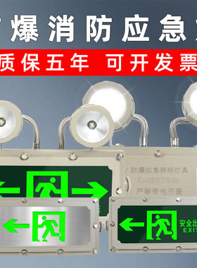 EX防爆应急灯安全出口疏散指示灯led消防应急双头标志灯通道36V
