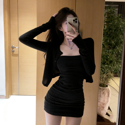 IQCQ辣妹纯欲修身显瘦连衣裙套装