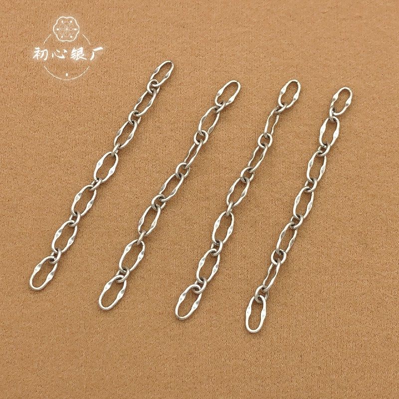 S925纯银几何旦形子母延长链手工diy链条手链项链加长半成品毛衣,饰品/流行首饰/时尚饰品新,链条,淘宝优惠券,粉丝福利购,淘宝优惠卷