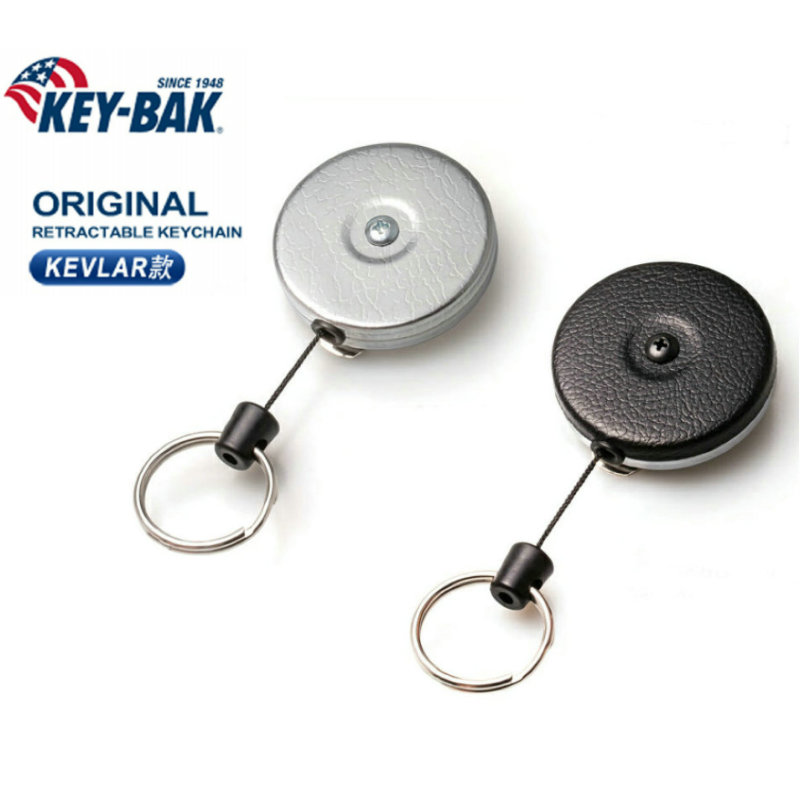美国 KEY-BAK 48寸伸缩绳钥匙扣户外挂扣钥匙圈KEVLAR装备扣