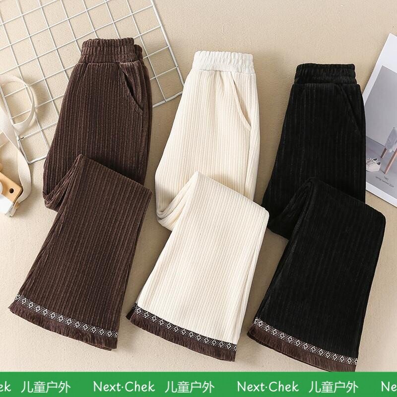 英国Next Chek 女童裤子春秋休闲裤加绒一体绒长裤秋冬喇叭裤儿童