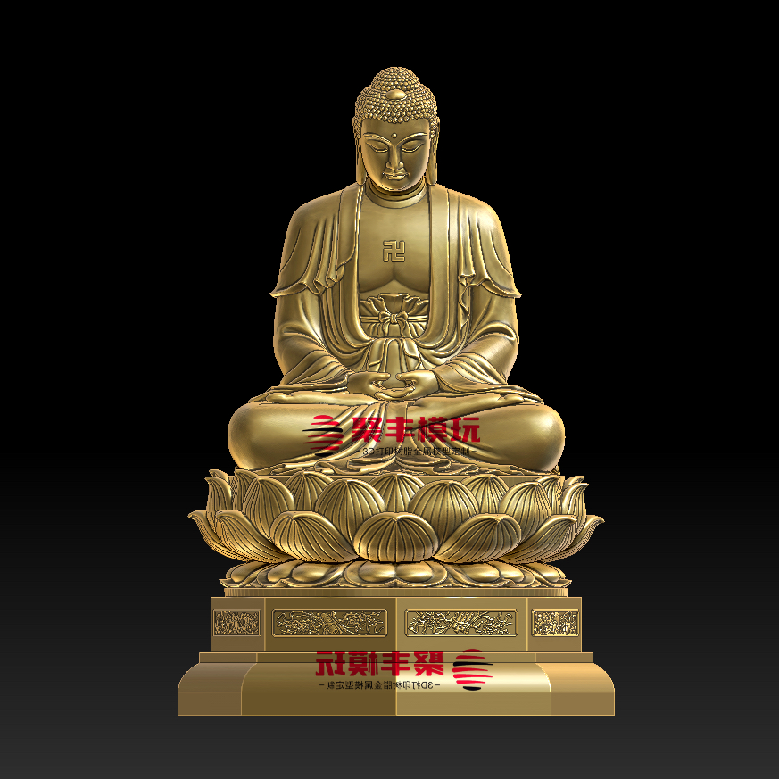 如来STL文件3D模型佛祖菩萨三维图纸STL数据圆雕机雕刻3D档案