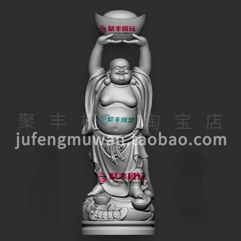 弥勒佛STL文件弥勒佛精修STL文件三维圆雕图纸STL数据聚丰模玩