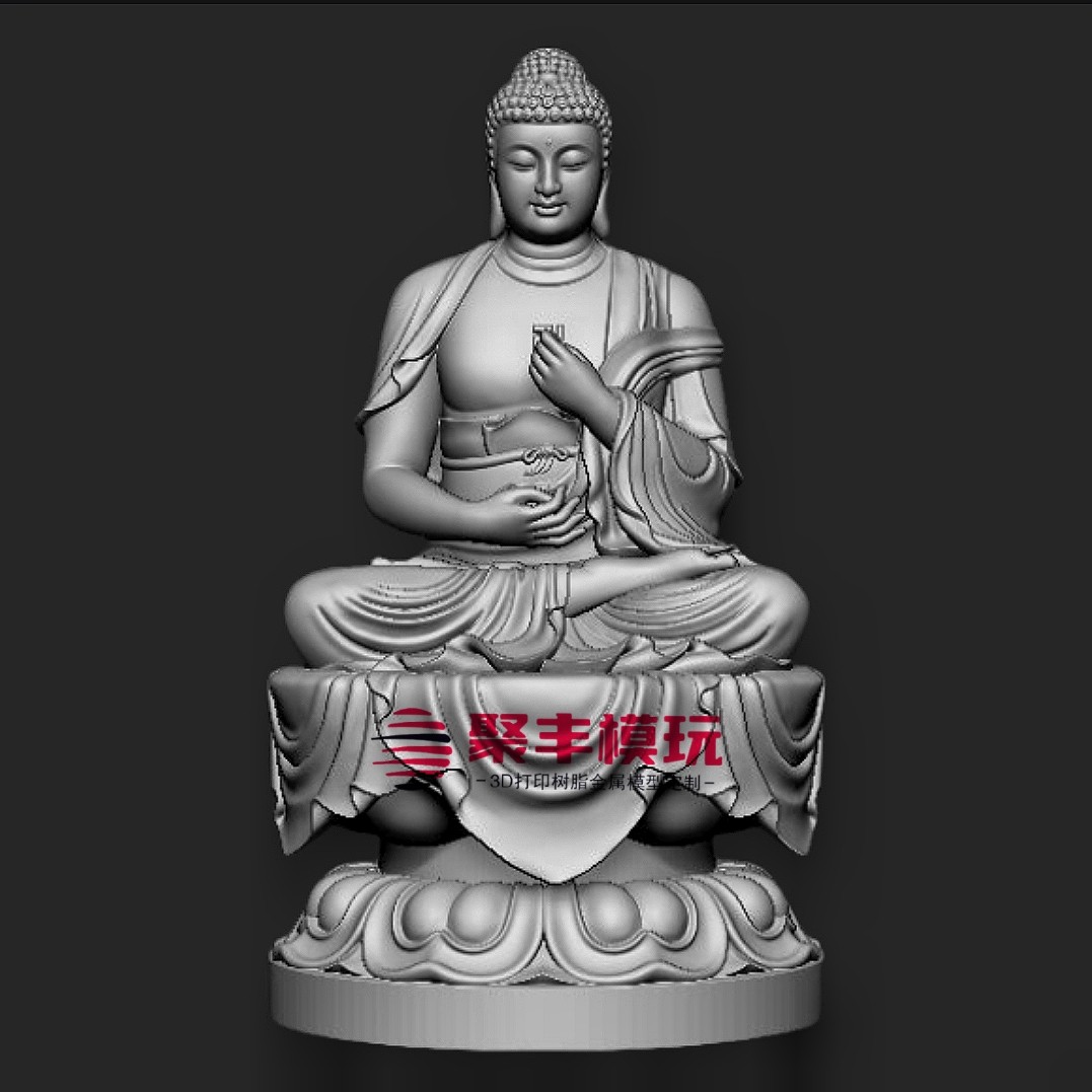 阿弥陀佛STL文件3D模型阿弥陀佛精雕图纸数据三维圆雕STL文件