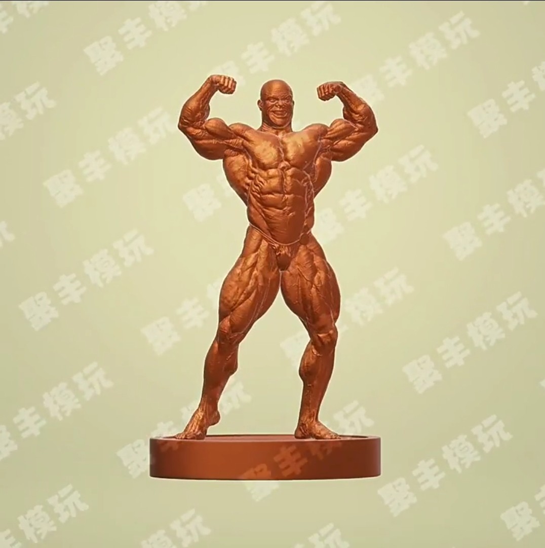 菲尔西斯肌肉男STL文件3D模型健美运动员三维图纸STL数据圆雕打印