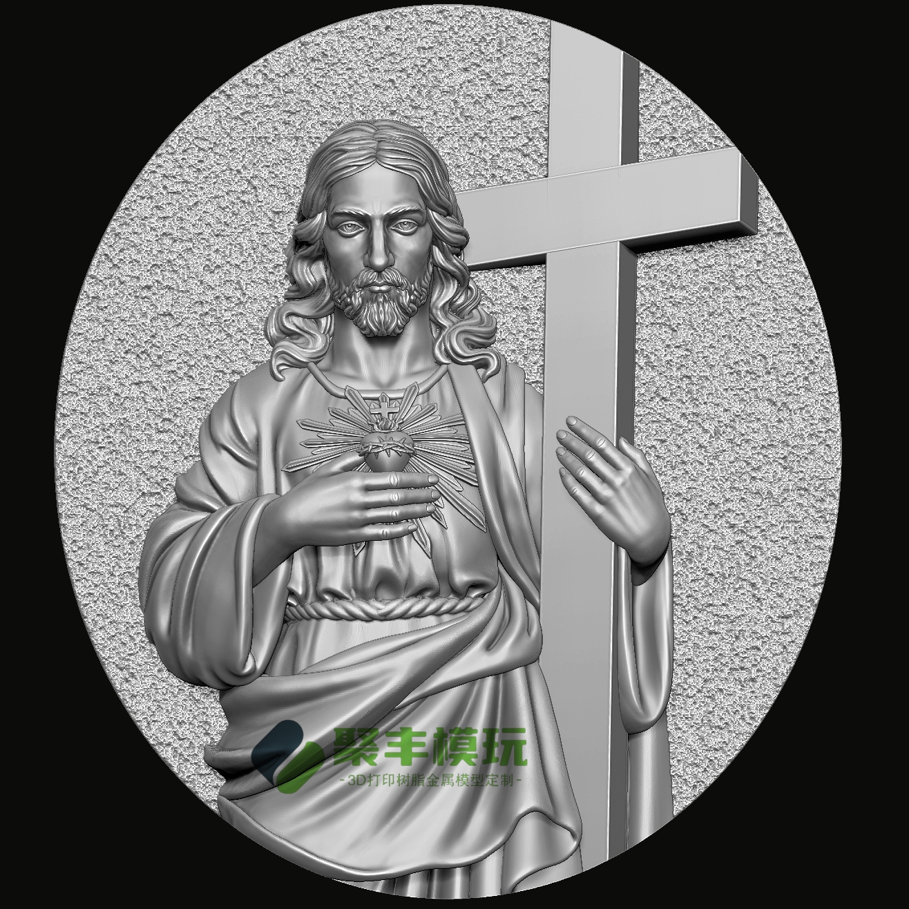 浮雕西方人物STL文件3D模型首饰三维图纸STL数据机雕刻打印