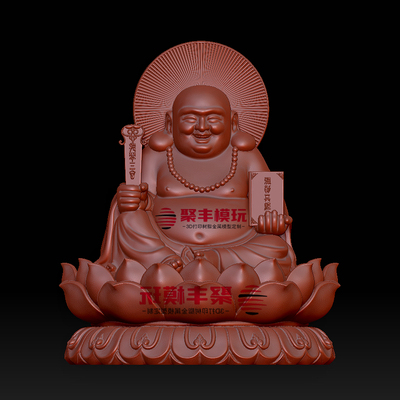 弥勒佛STL文件3D模型大肚佛三维图纸STL数据机雕刻CNC