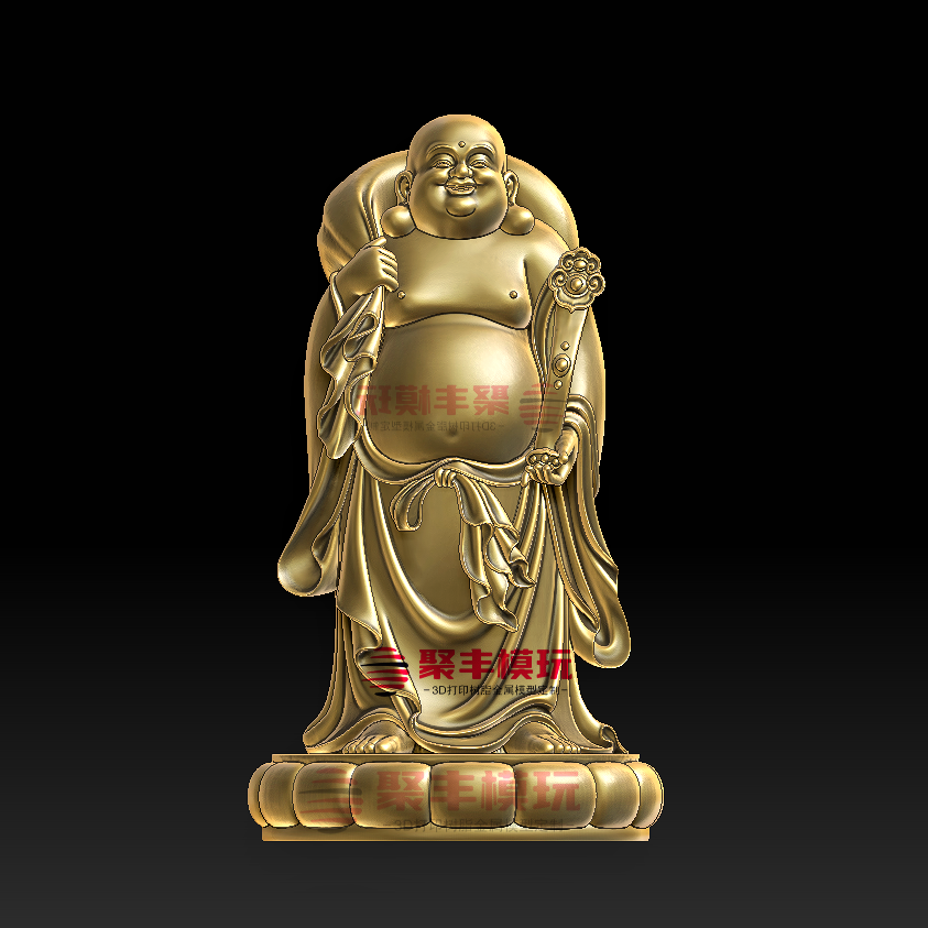 弥勒佛3D图纸STL大肚佛三维模型STL数据圆雕打印聚丰模玩