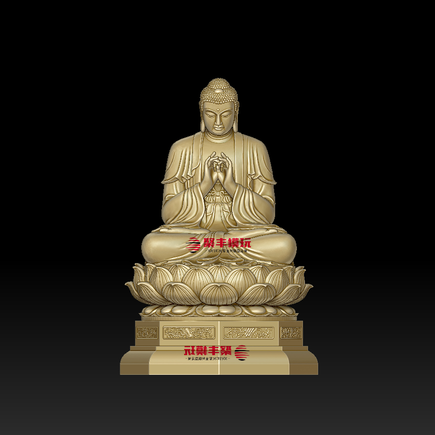 如来STL文件3D模型佛祖菩萨三维图纸STL数据圆雕机雕刻3D档案
