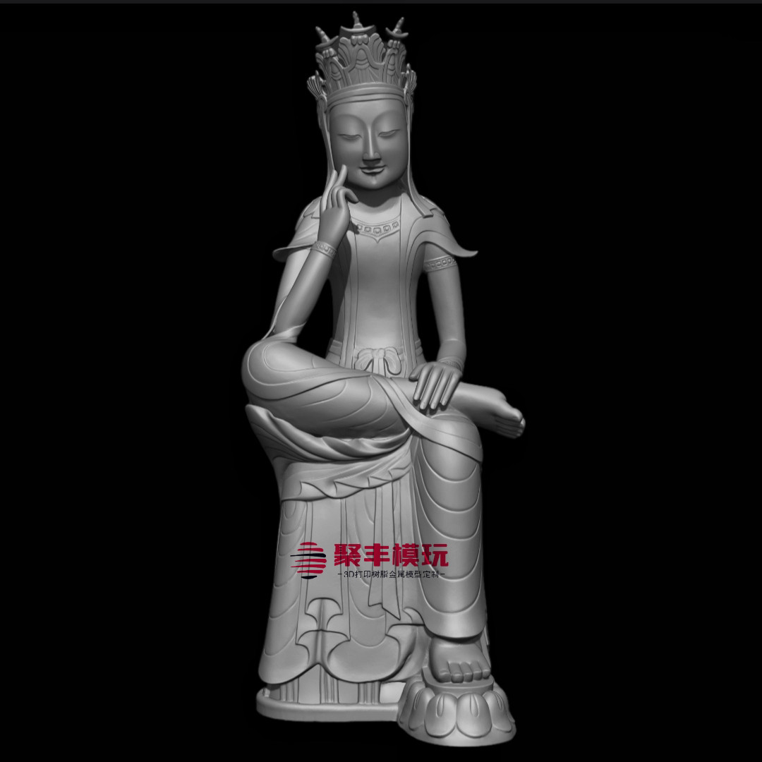 思维弥勒STL文件3D模型思维菩萨佛三维图纸STL数据机雕刻CNC