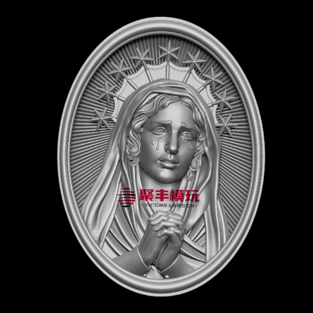 浮雕西方人物STL文件3D模型首饰三维图纸STL数据机雕刻打印CNC