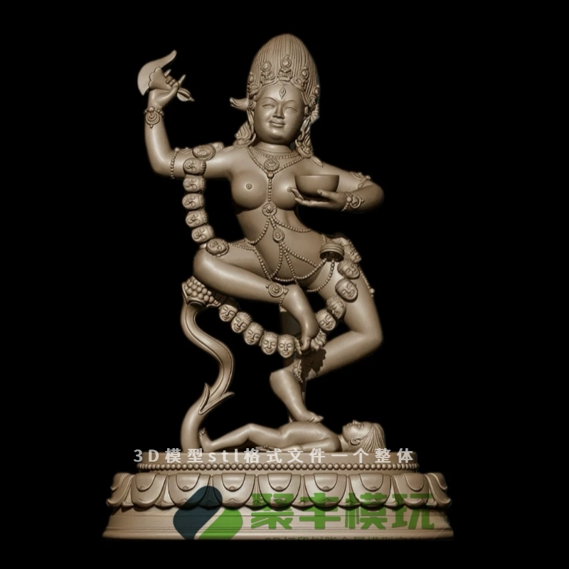 藏佛STL文件3D图纸模型金刚母三维STL数据机雕Buddha STL FILE