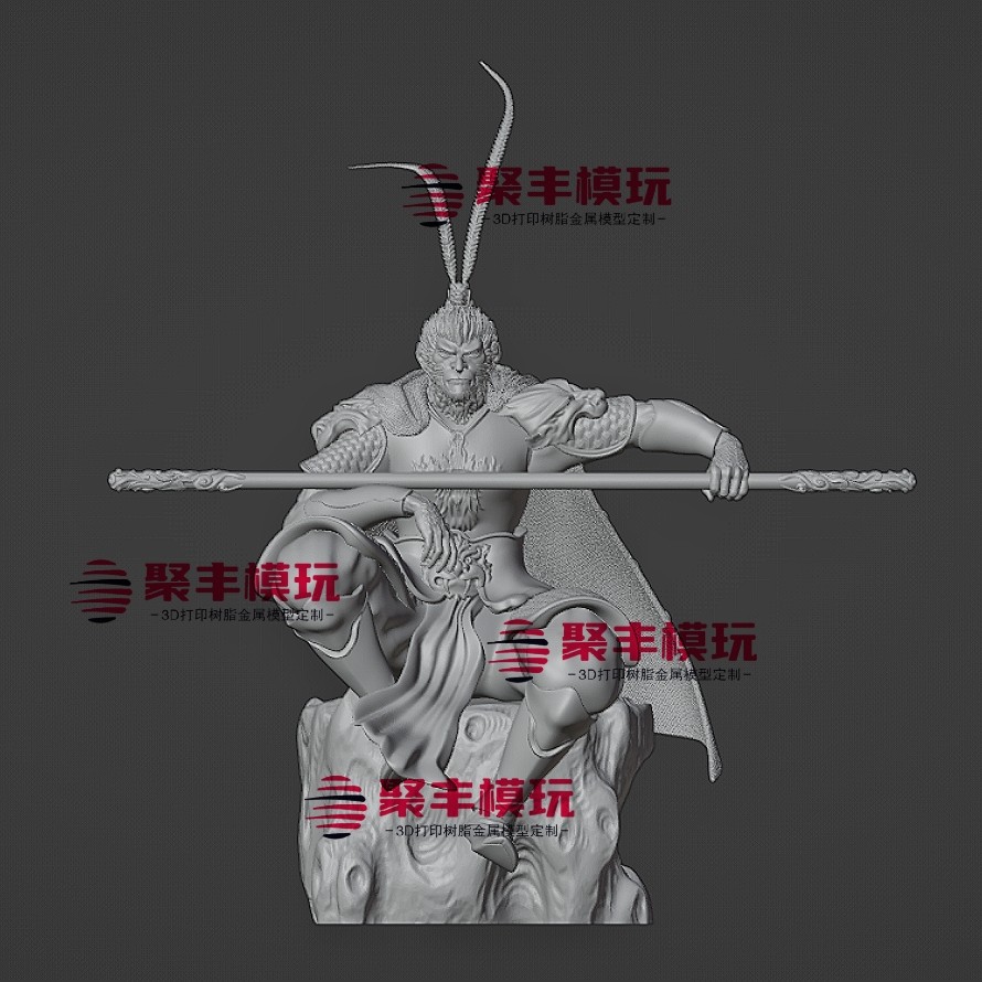 齐天大圣孙悟空STL文件3D模型三维立体图纸数据圆雕STL文件