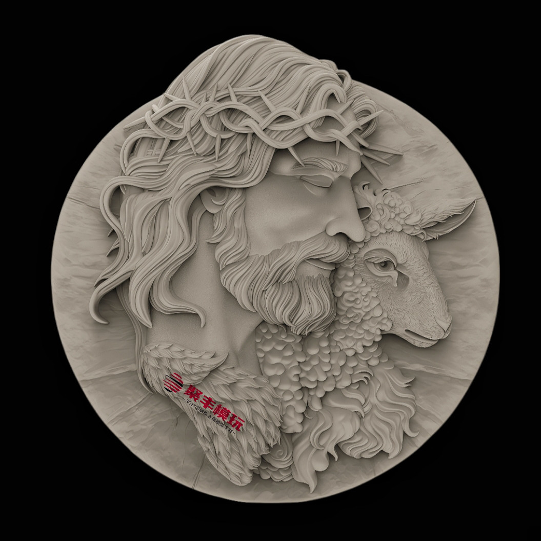 浮雕西方人物STL文件3D模型首饰三维图纸STL数据机雕刻CNC STL