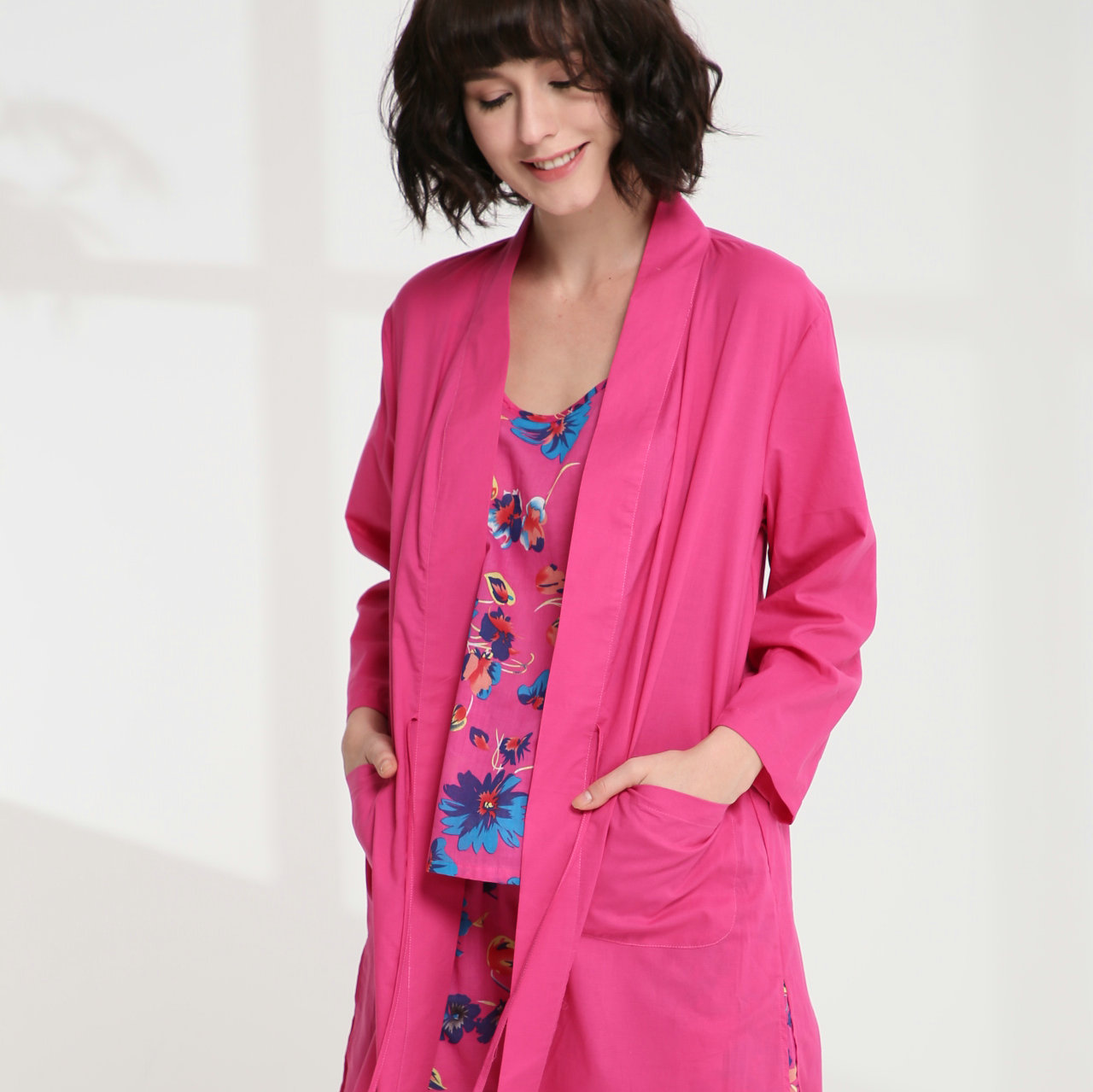 拉伦娜连衣裙全棉单件披袍外穿