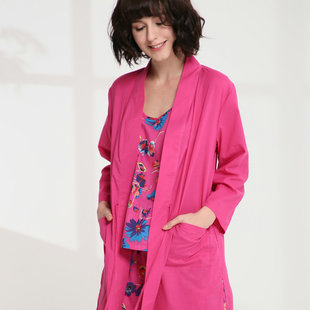 拉伦娜女士连衣裙多功能外披袍护士外衣单件美容院裙子长袖睡裙