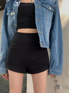 黑色高腰跳舞短裤女外穿爵士舞ds裤子紧身打底裤性感辣妹包臀热裤