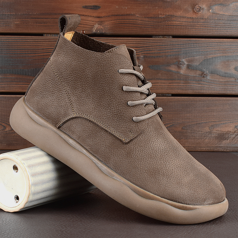 公牛足乐新款真皮马丁靴透气英伦