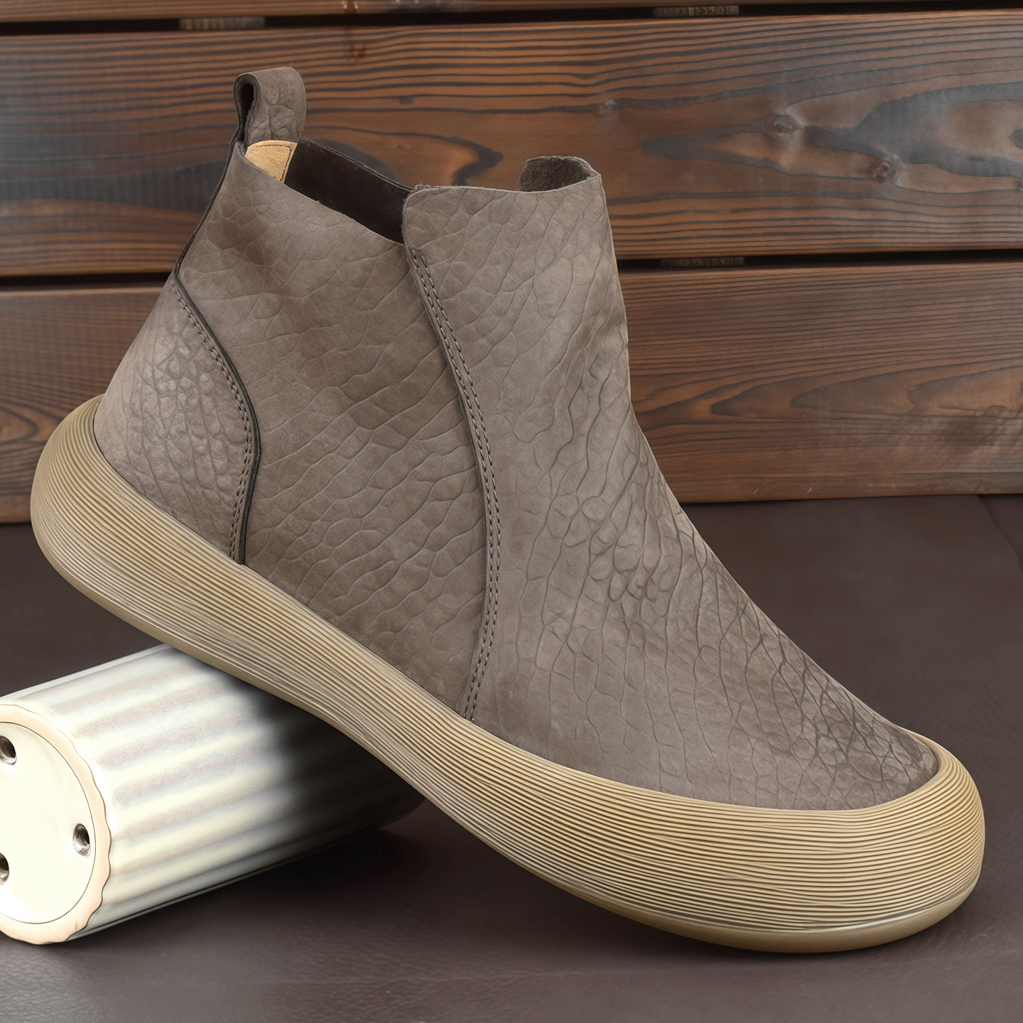 公牛足乐马丁靴男款纯皮马丁靴极简风男靴子拉链厚底中帮休闲皮鞋