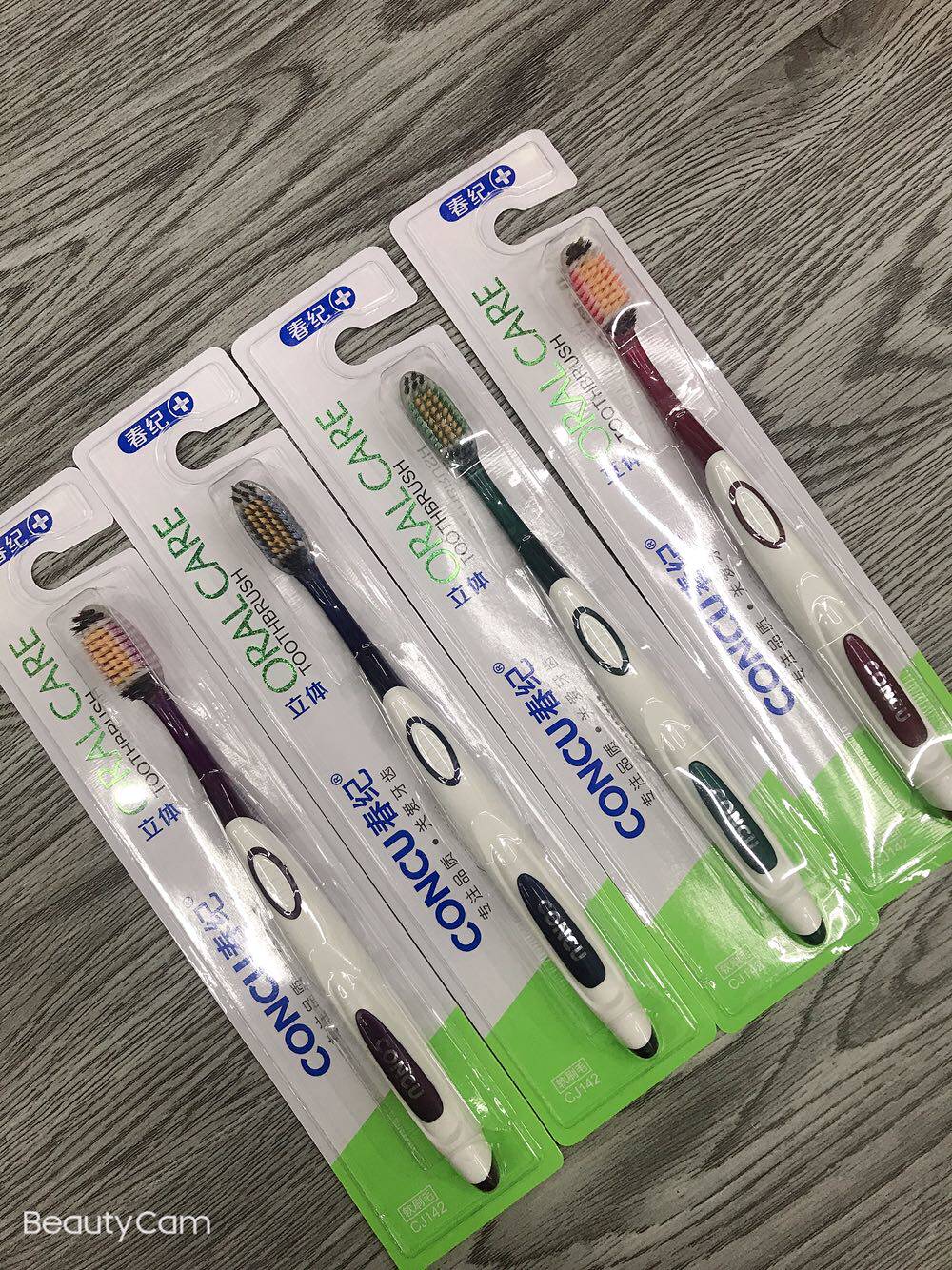 10支装正品春纪142立体软毛牙刷螺旋刷毛超细柔丝