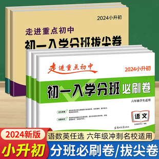 全套本小学总复习升初中毕业招生考试卷入学分班拔尖卷 知源教育走进重点初中小升初初一入学分班刷卷语文数学英语 包邮 2024版