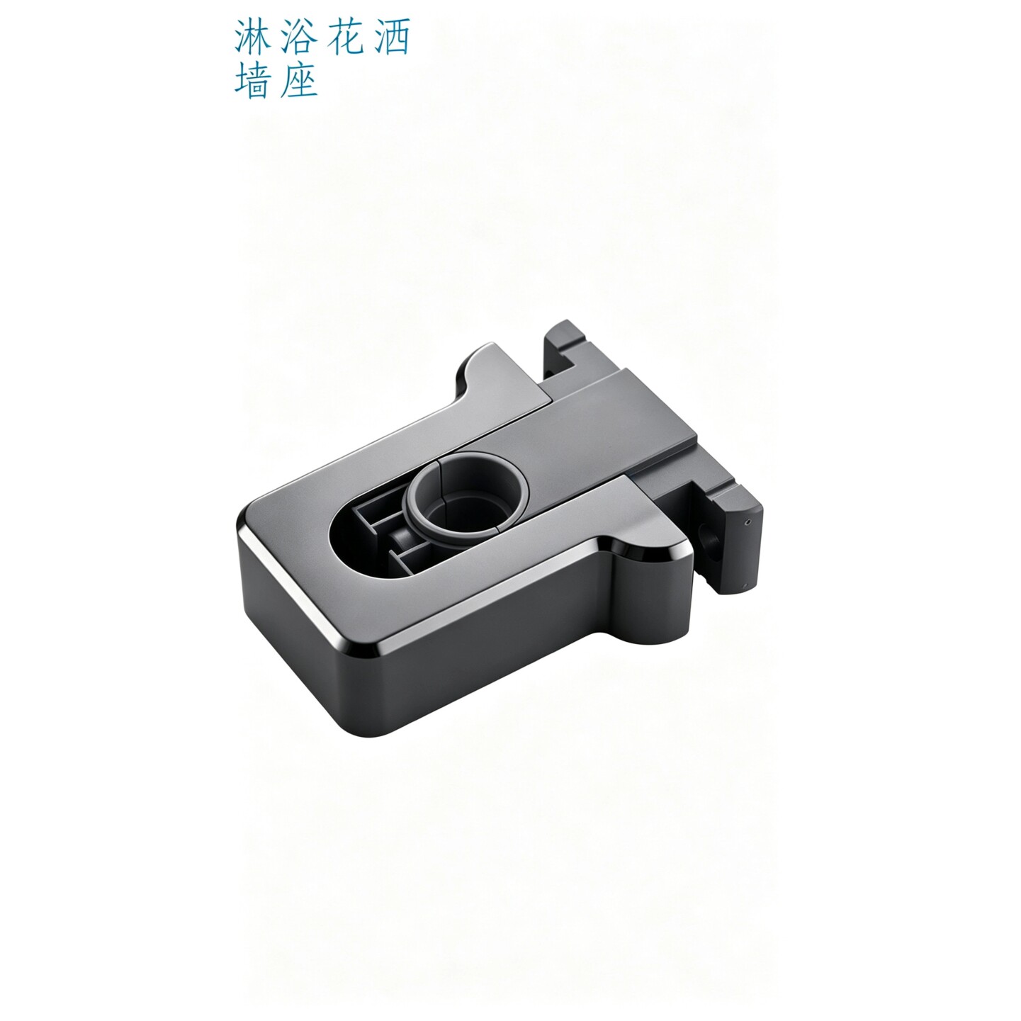 水镀枪灰不锈钢花洒升降杆图片