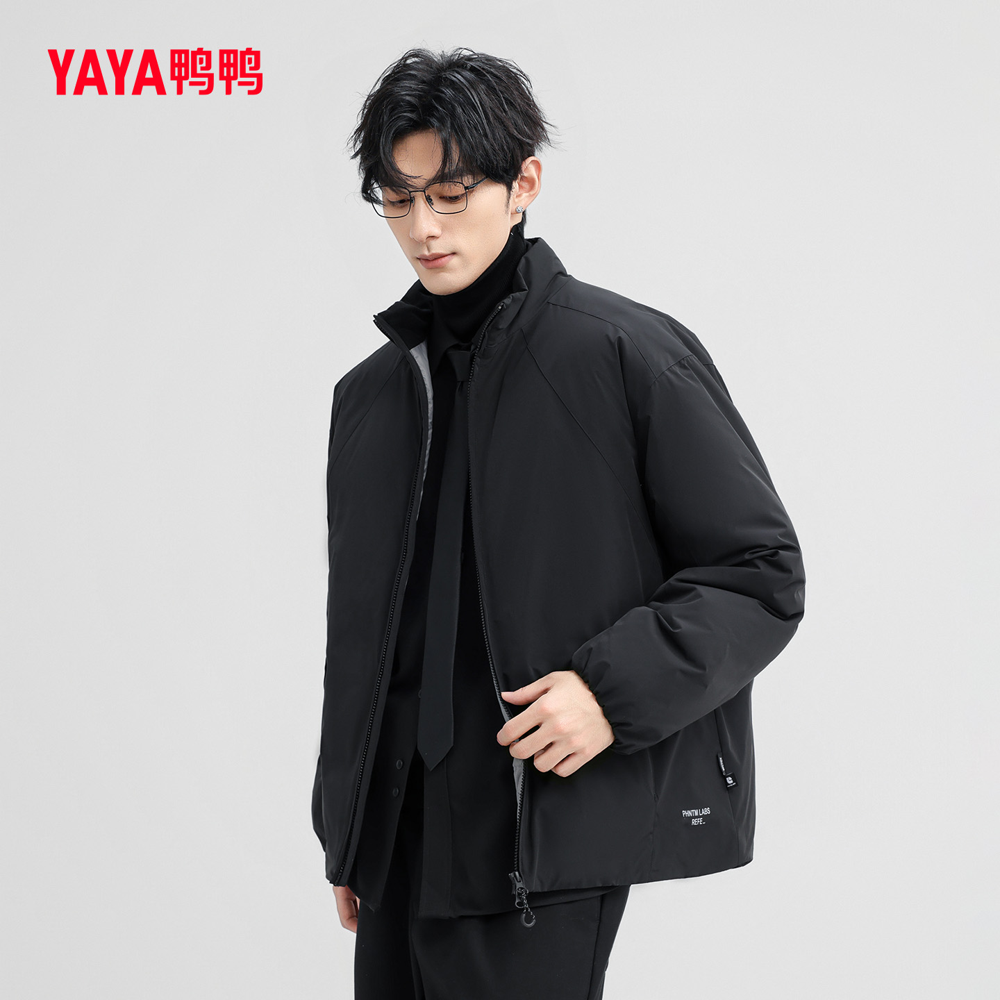 日系简约休闲气质保暖鸭绒外套