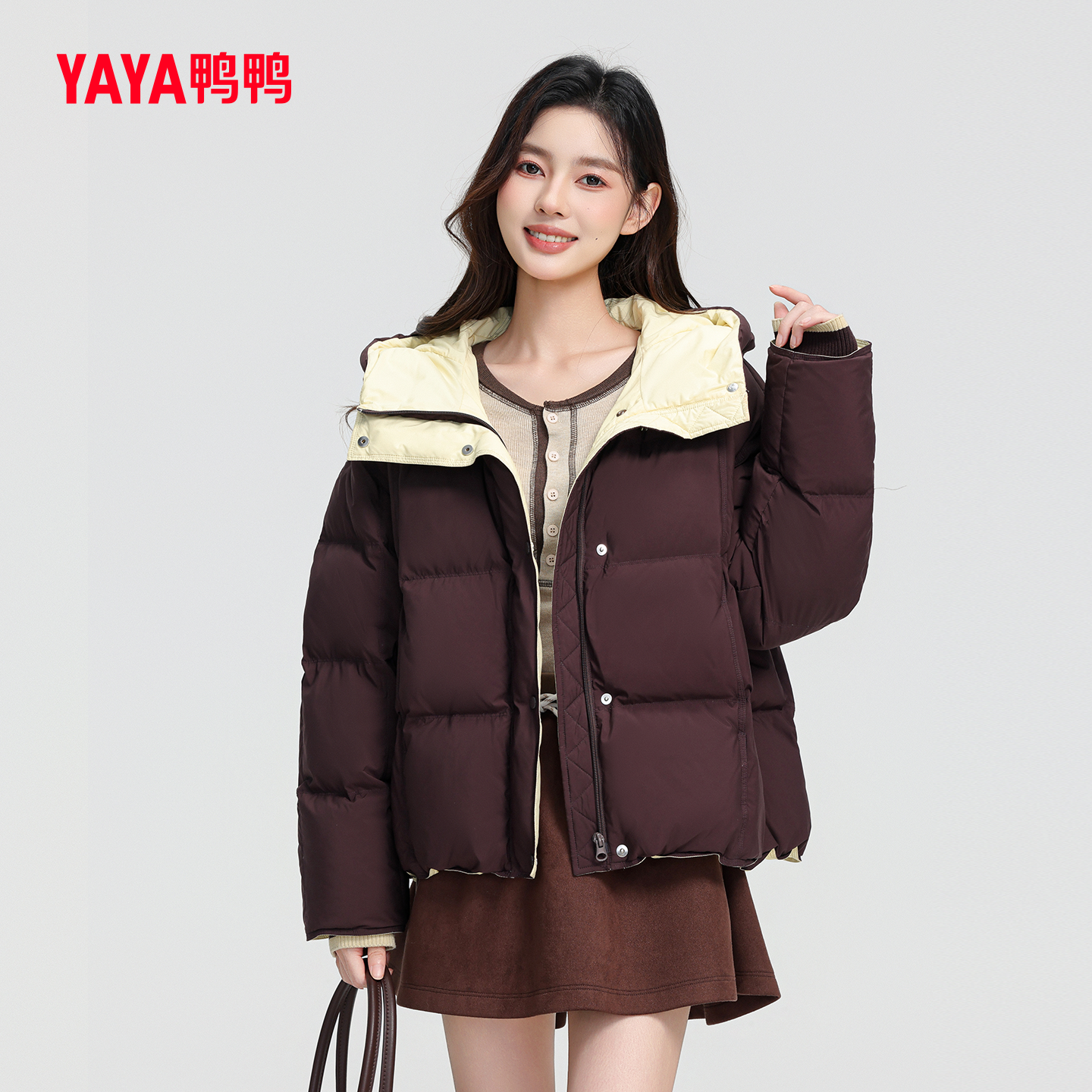 连帽宽松保暖休闲百搭羽绒服外套