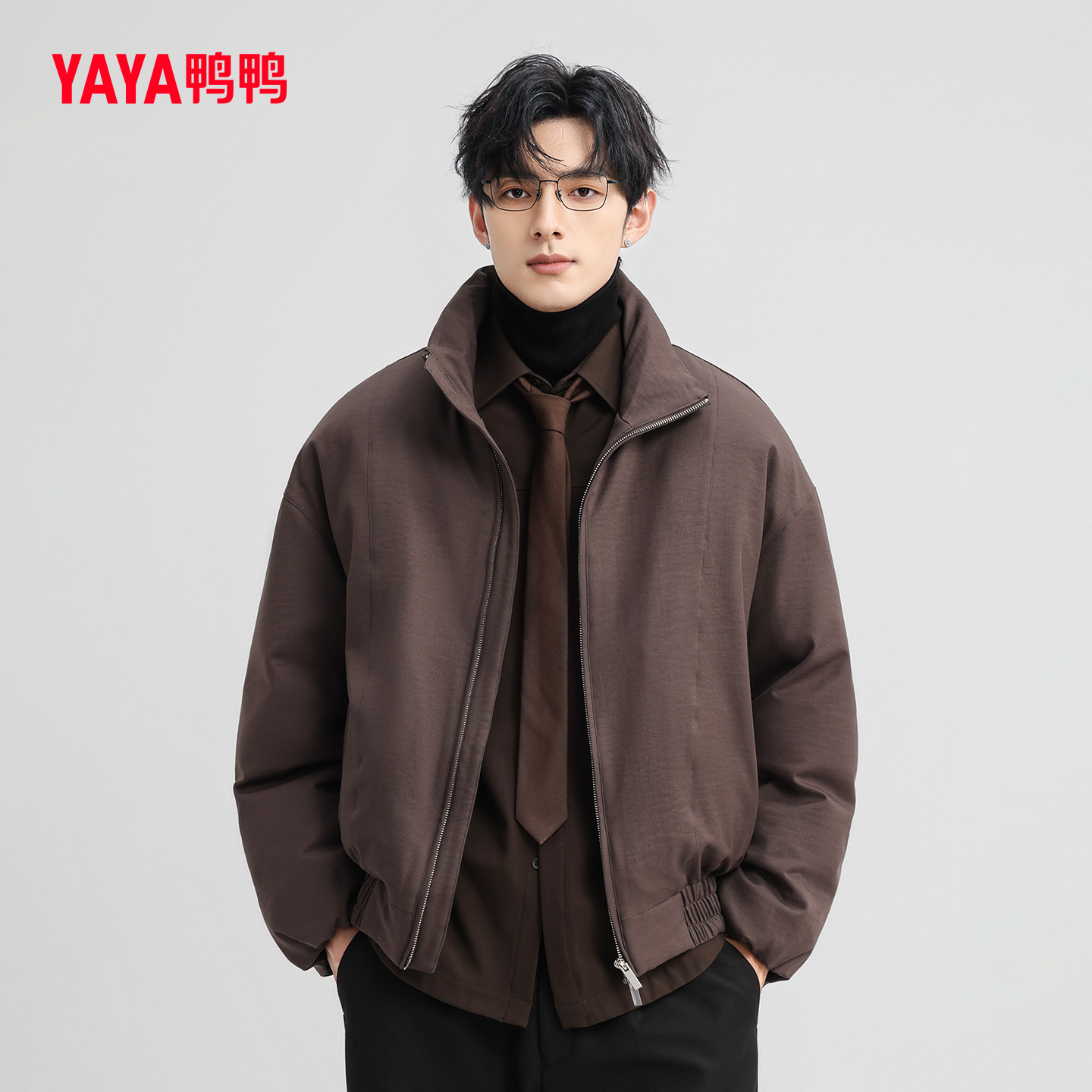 立领宽松潮流时尚休闲款羽绒外套