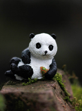 外贸出口欧美熊猫摆件田园仙女