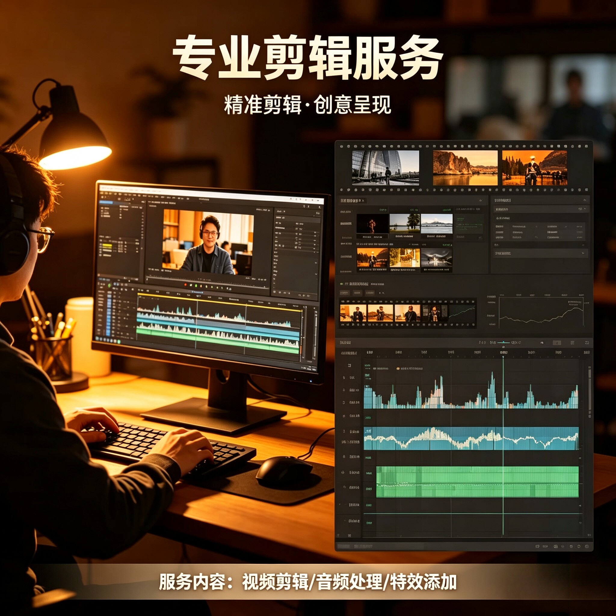 视频剪辑/短视频制作/年会/婚礼/电子相册/抖音快手宣传