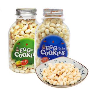 越南进口 河马莉迷你蛋酥牛奶水果味100g/瓶小馒头饼干零食品