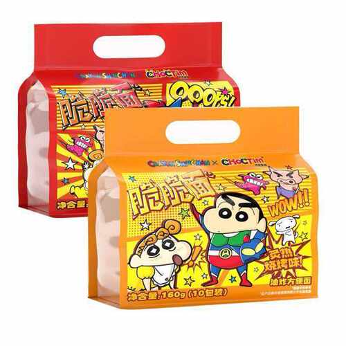 乔克蒂姆蜡笔小新联名款脆脆面香辣味烧烤味休闲食品零食香酥脆爽