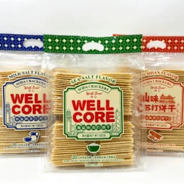 WELLCORE井心海盐味苏打饼28包入淮山味独立装饼干下午茶零食