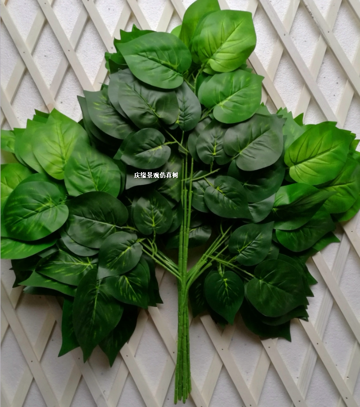 仿真苹果树叶假苹果叶工程材料装饰假叶子苹果树叶子大片叶树枝