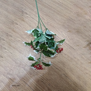 仿真银柳枝圣诞浆果豆枝假花清新家居摆设客厅装饰插花艺