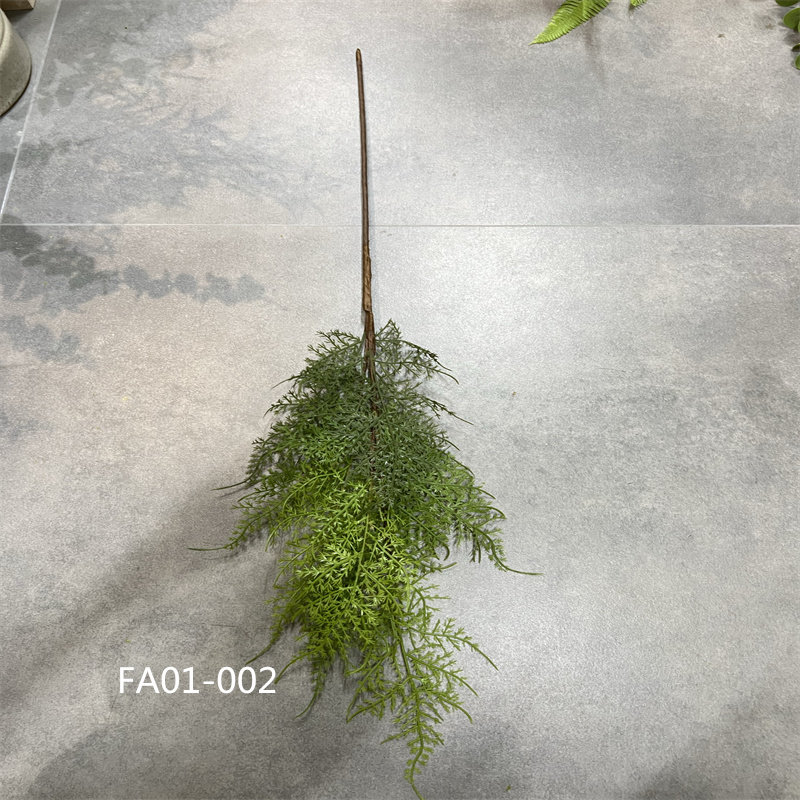 仿真文竹铁线莲蕨叶排草波斯草南天竹室内插花桌面摆件假植物系列