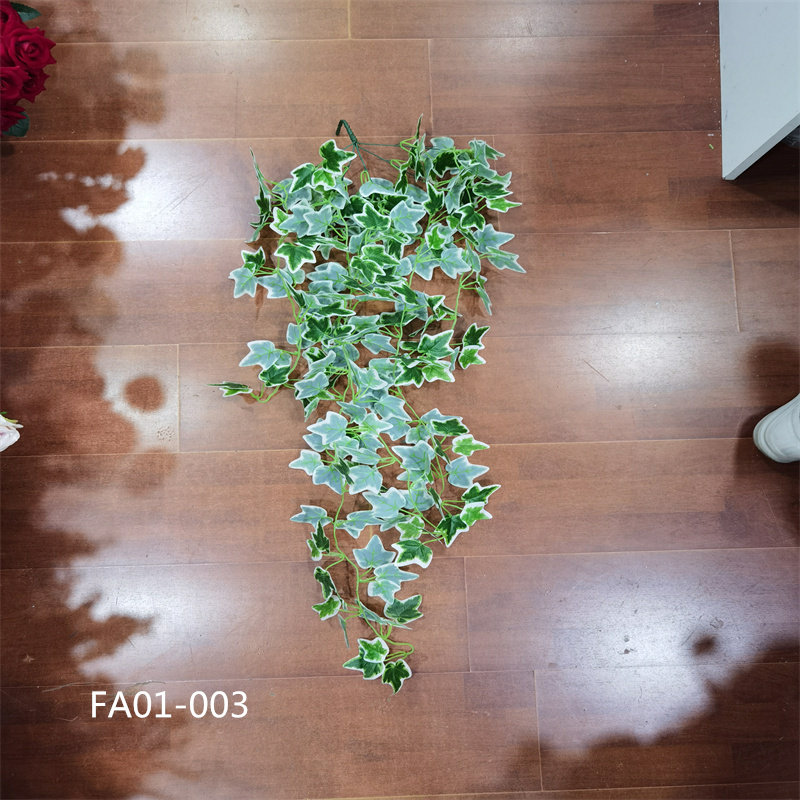 仿真壁挂藤条森系植物绿植墙把束地瓜叶常春藤花绿萝红心叶壁挂
