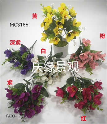 仿真木兰花紫荆花日照花婚纱摄影道具假花礼堂会展插花装饰