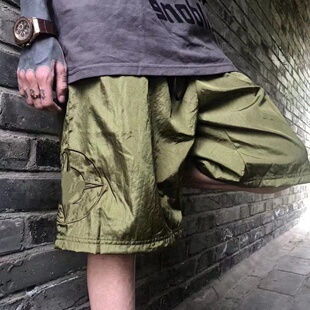 STONE欧美石头机能短裤男性透气休闲运动户外风金属尼龙五分裤