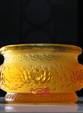 六合春琉璃香炉风水供奉结缘佛具