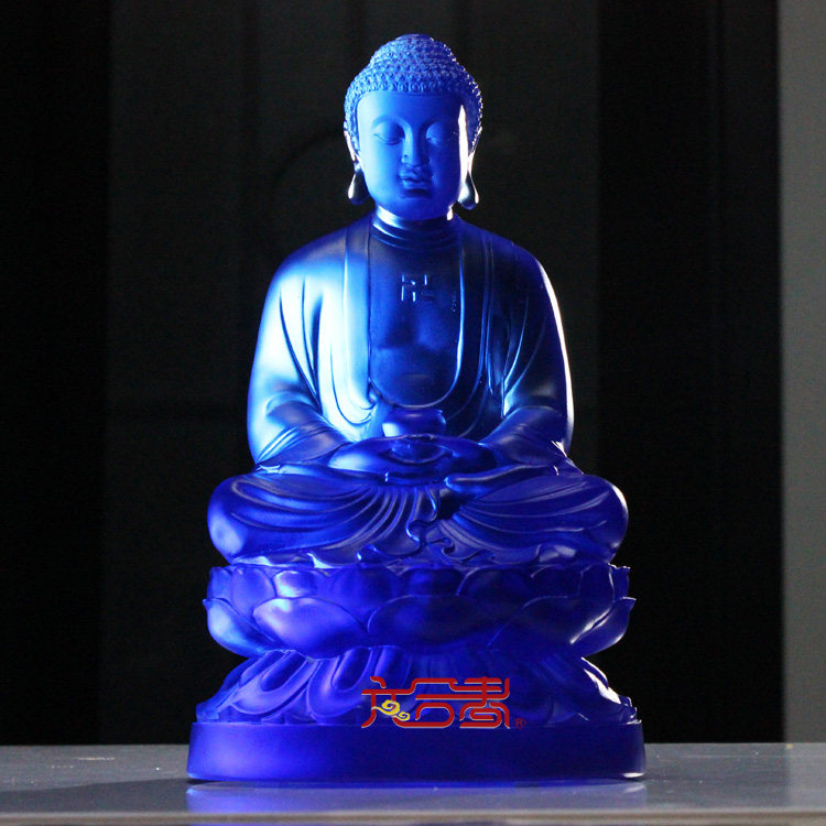 六合春琉璃摆件显宗药师佛佛像佛堂结缘摆件镇宅风水玄关家居饰品