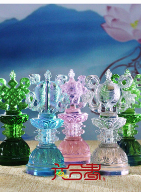 六合春琉璃烛台香炉佛堂密宗法器