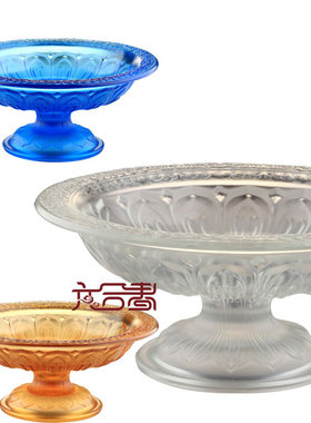 六合春琉璃供盘创意装饰品