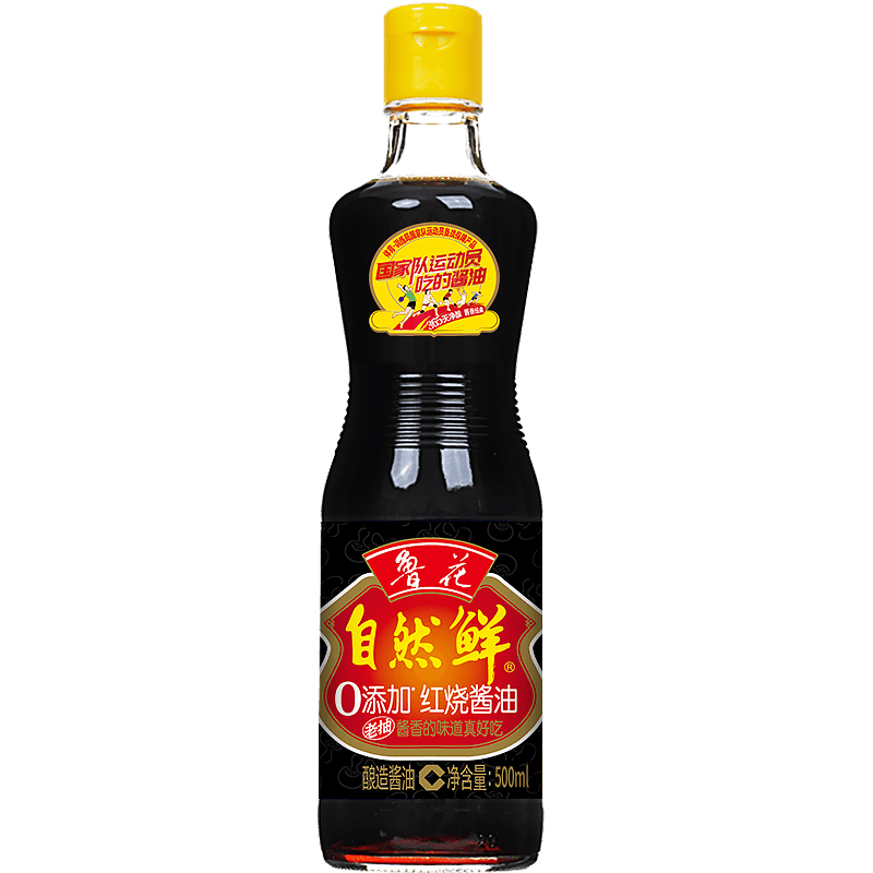 鲁花自然鲜红烧酱油500ML*1特级老抽调味品