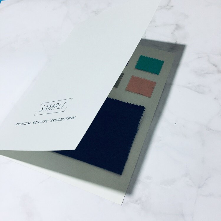 面料样本纱线两折页色卡本样品册布料空白贴布折页本子现货