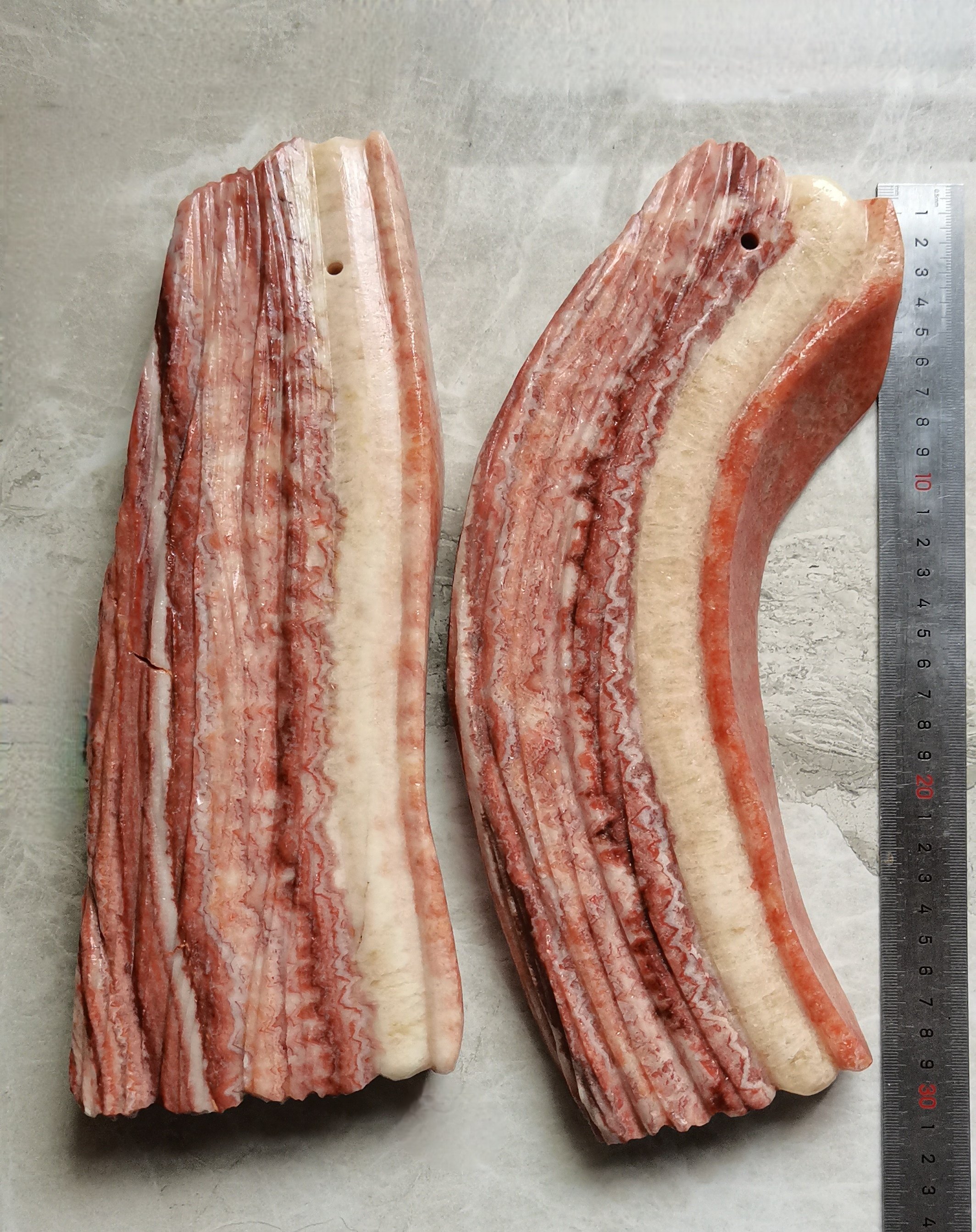 猪肉石片肉摆件天然五花肉原石肉形石奇石观赏石居家装饰品